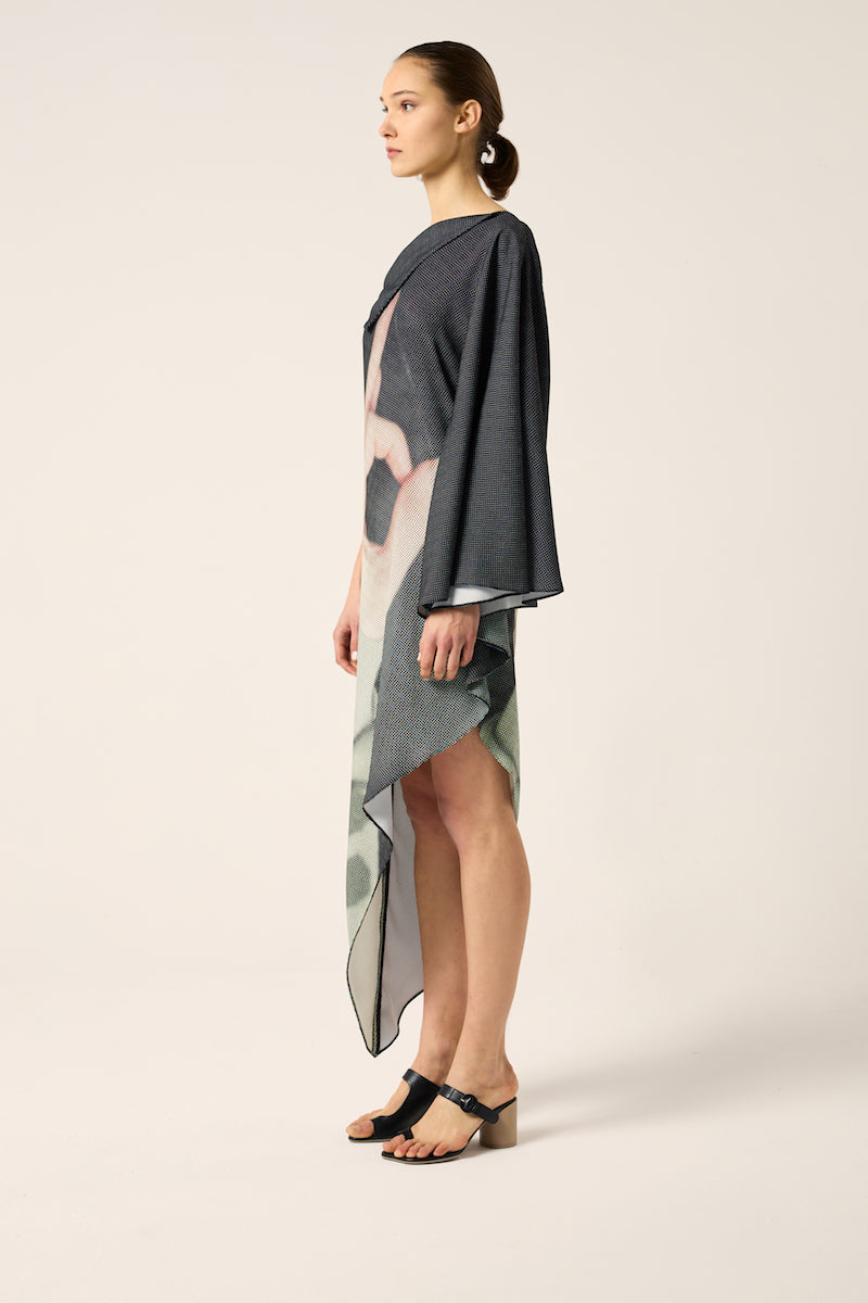 Asymmetric long dress-Black MM6 MAISON MARGIELA