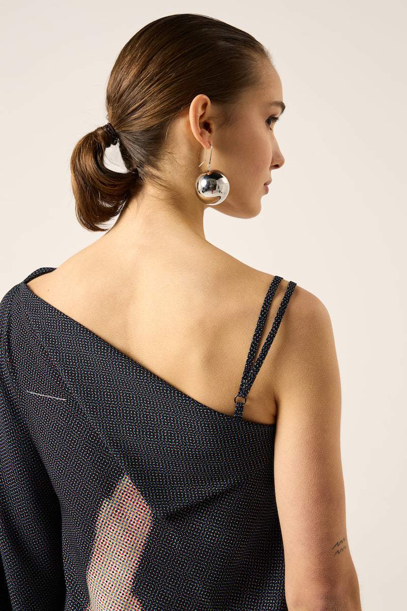 Asymmetric long dress-Black MM6 MAISON MARGIELA