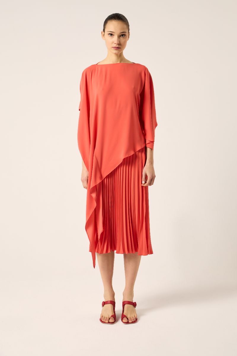 Pleated skirt-Orange MM6 MAISON MARGIELA