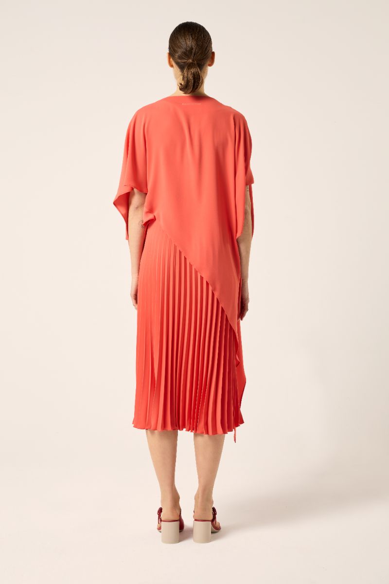 Asymmetric draped top-Orange MM6 MAISON MARGIELA