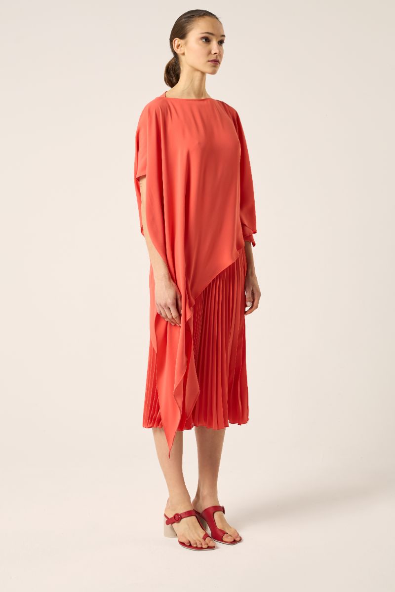 Asymmetric draped top-Orange MM6 MAISON MARGIELA