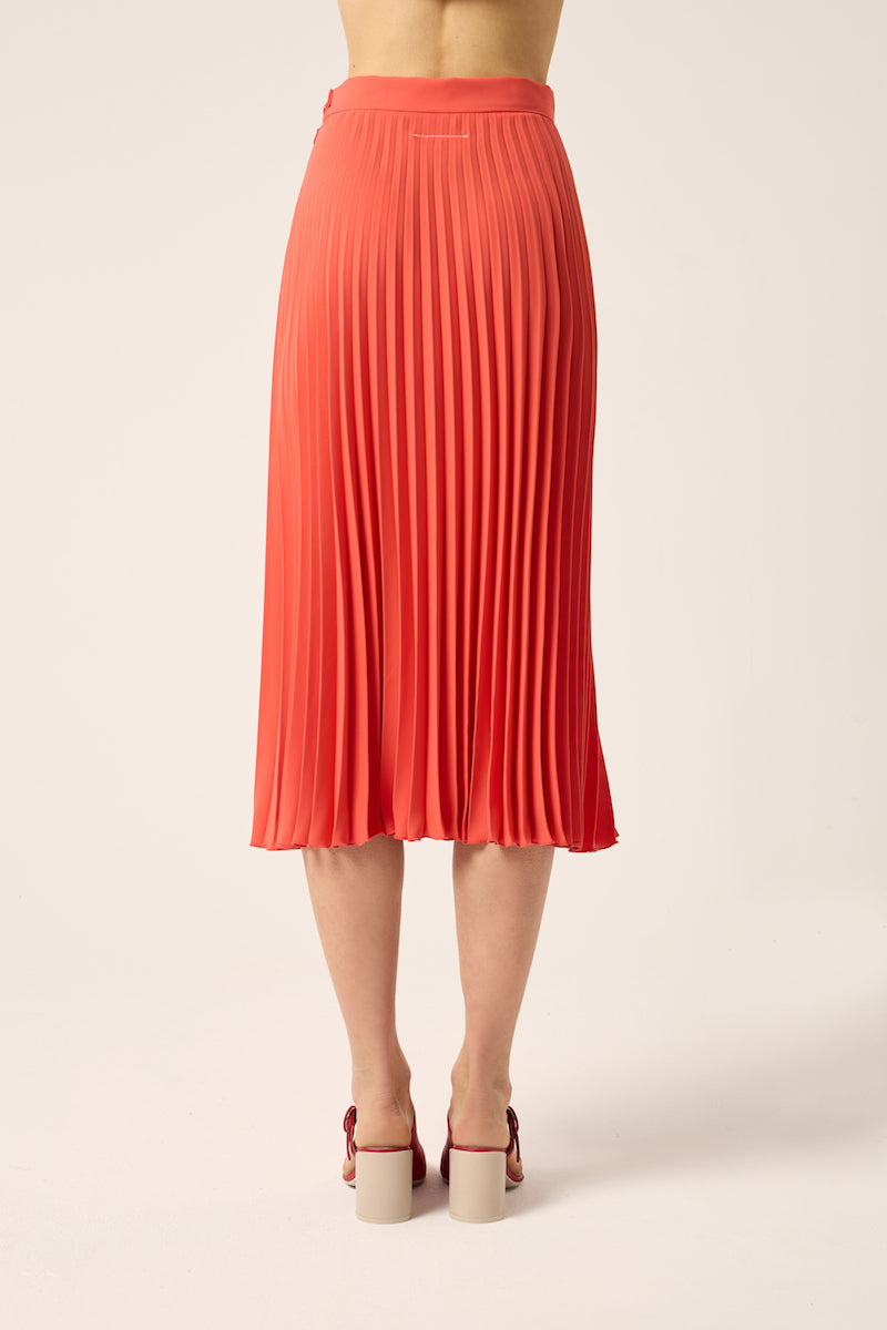 Pleated skirt-Orange MM6 MAISON MARGIELA