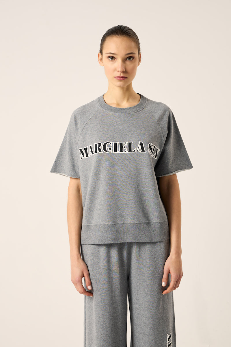 Logo print sweatshirt-Grey MM6 MAISON MARGIELA