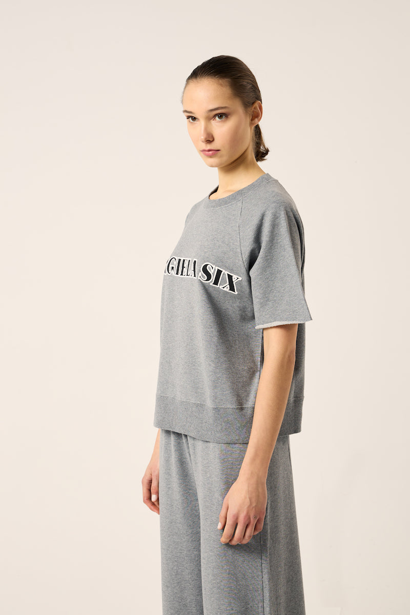 Logo print sweatshirt-Grey MM6 MAISON MARGIELA