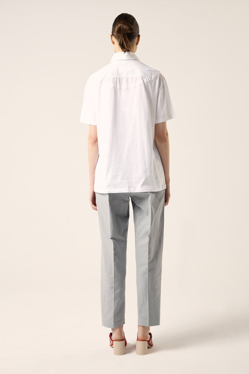 Drawstring cotton trousers-Grey MM6 MAISON MARGIELA