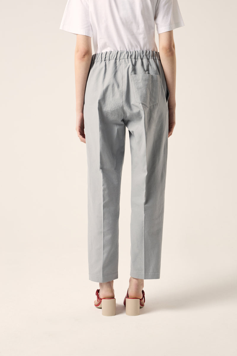 Drawstring cotton trousers-Grey MM6 MAISON MARGIELA