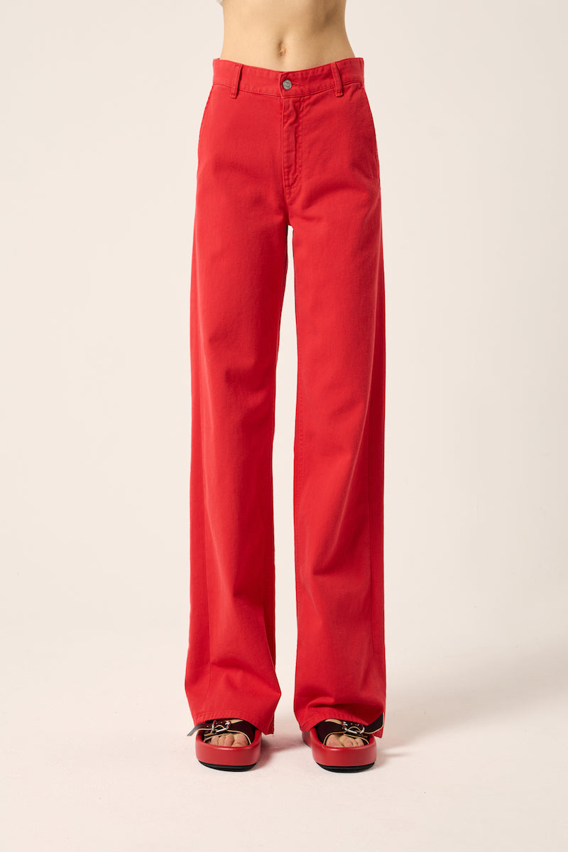 Oversized jeans-Red MAISON MARGIELA