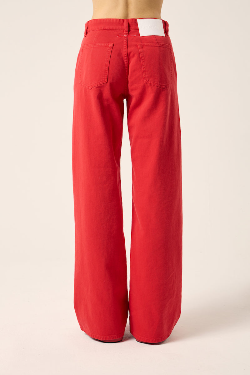 Oversized jeans-Red MAISON MARGIELA