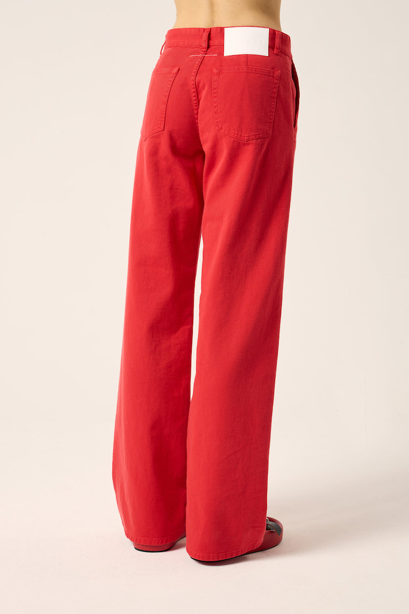 Oversized jeans-Red MAISON MARGIELA