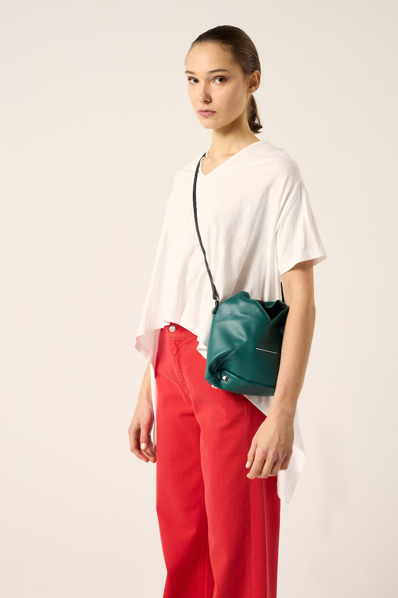 Draped cotton top-White MM6 MAISON MARGIELA