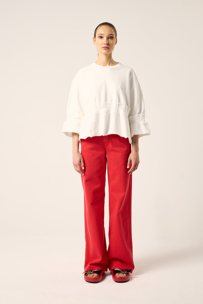 Cropped sweatshirt-White MM6 MAISON MARGIELA