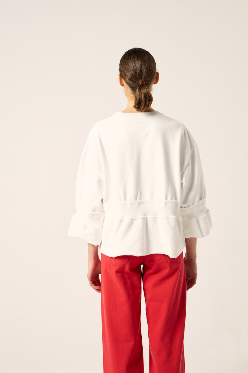 Cropped sweatshirt-White MM6 MAISON MARGIELA