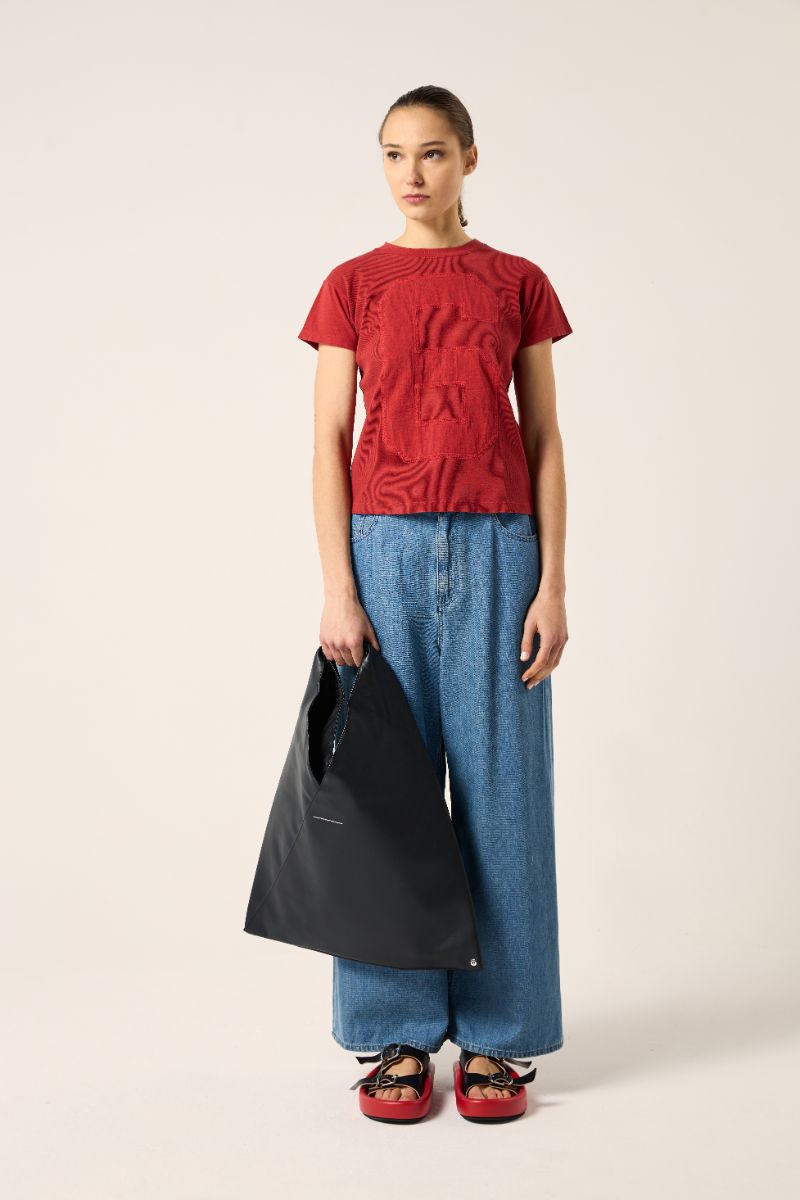 Japanese eco leather tote bag-Black MM6 MAISON MARGIELA