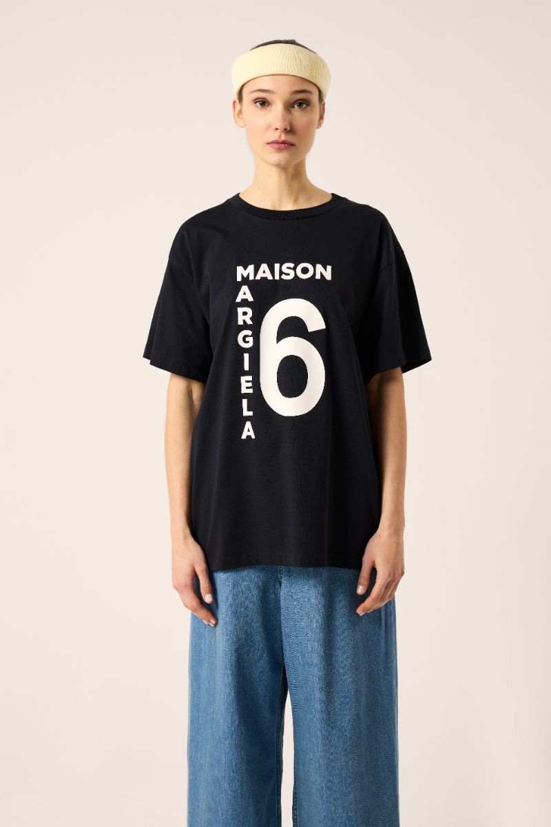 Logo ribbed headband-Beige MM6 MAISON MARGIELA