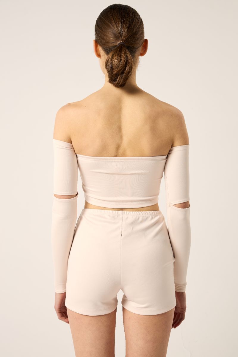 Off the shoulders top-Beige MM6 MAISON MARGIELA