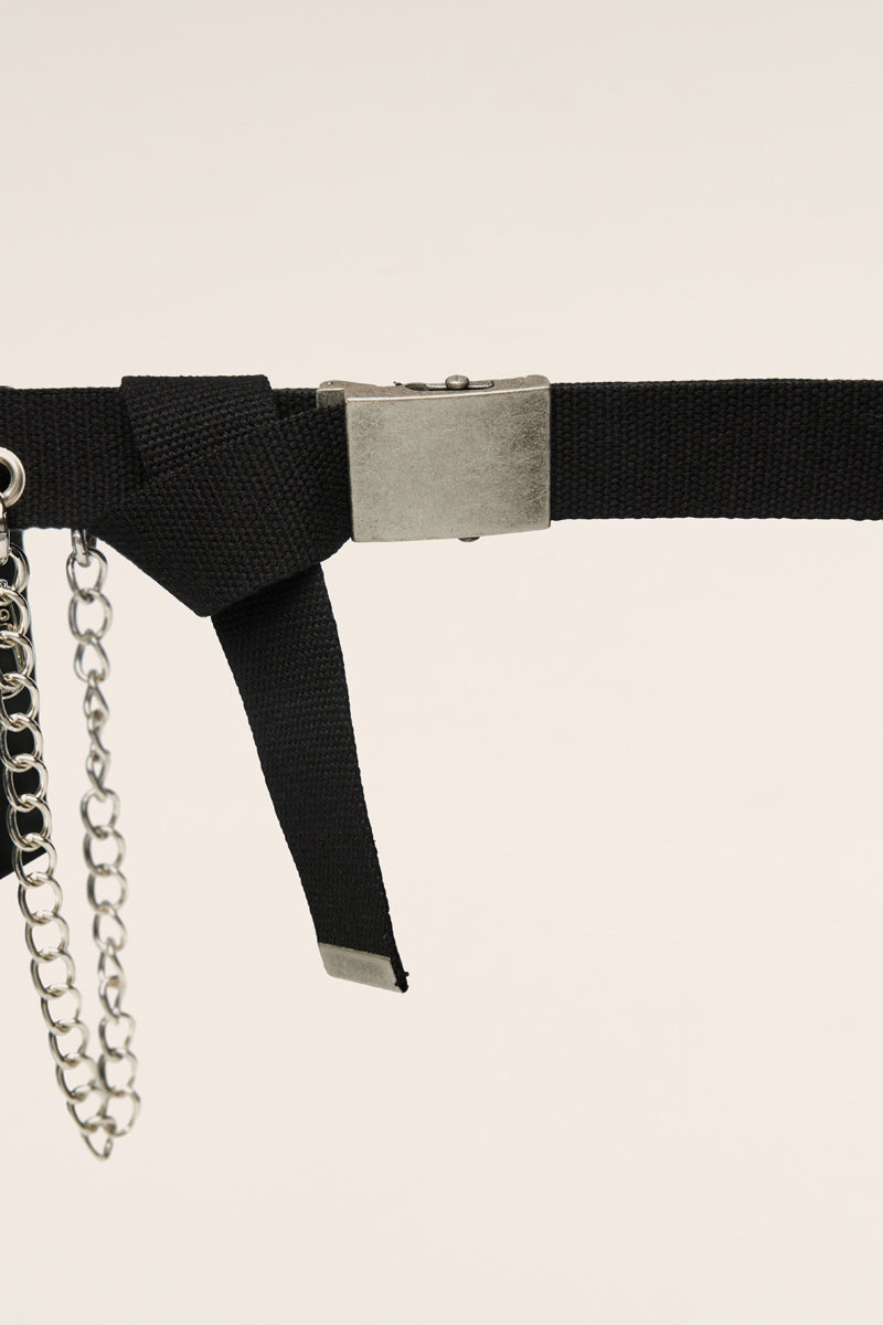 Chain military belt-Black MM6 MAISON MARGIELA