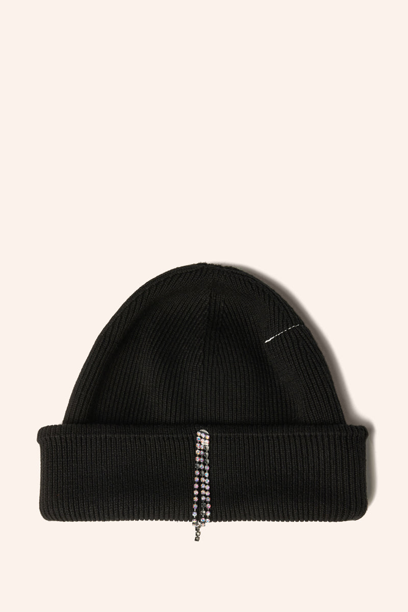 Embellished beanie-Black MM6 MAISON MARGIELA