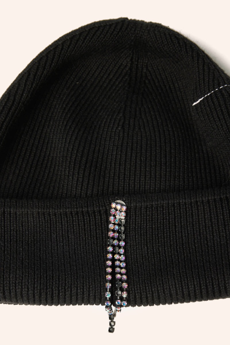 Embellished beanie-Black MM6 MAISON MARGIELA