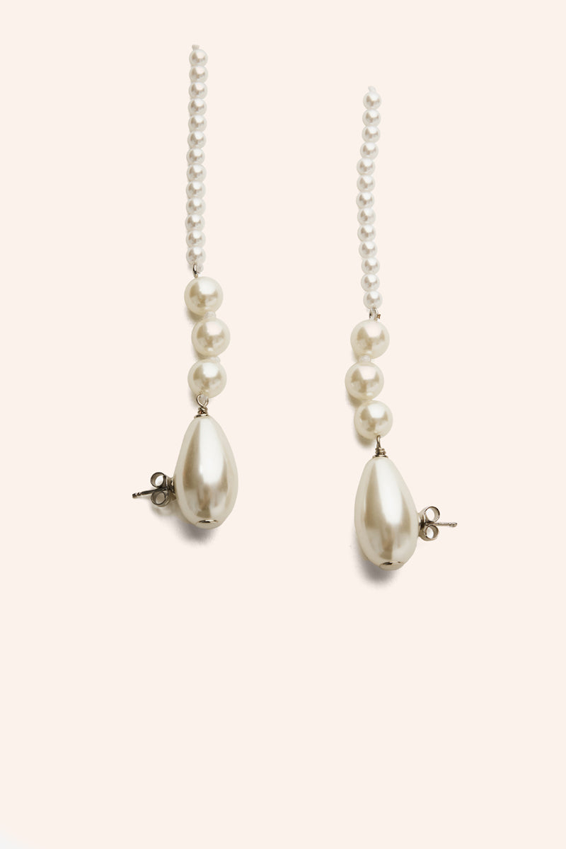 Long pearl earrings-White MM6 MAISON MARGIELA