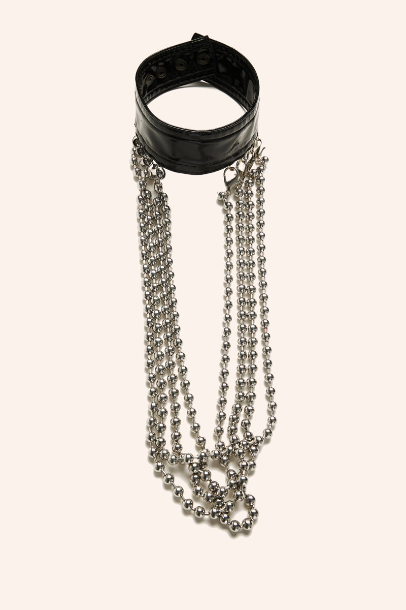Ball chain chocker necklace-Black MM6 MAISON MARGIELA