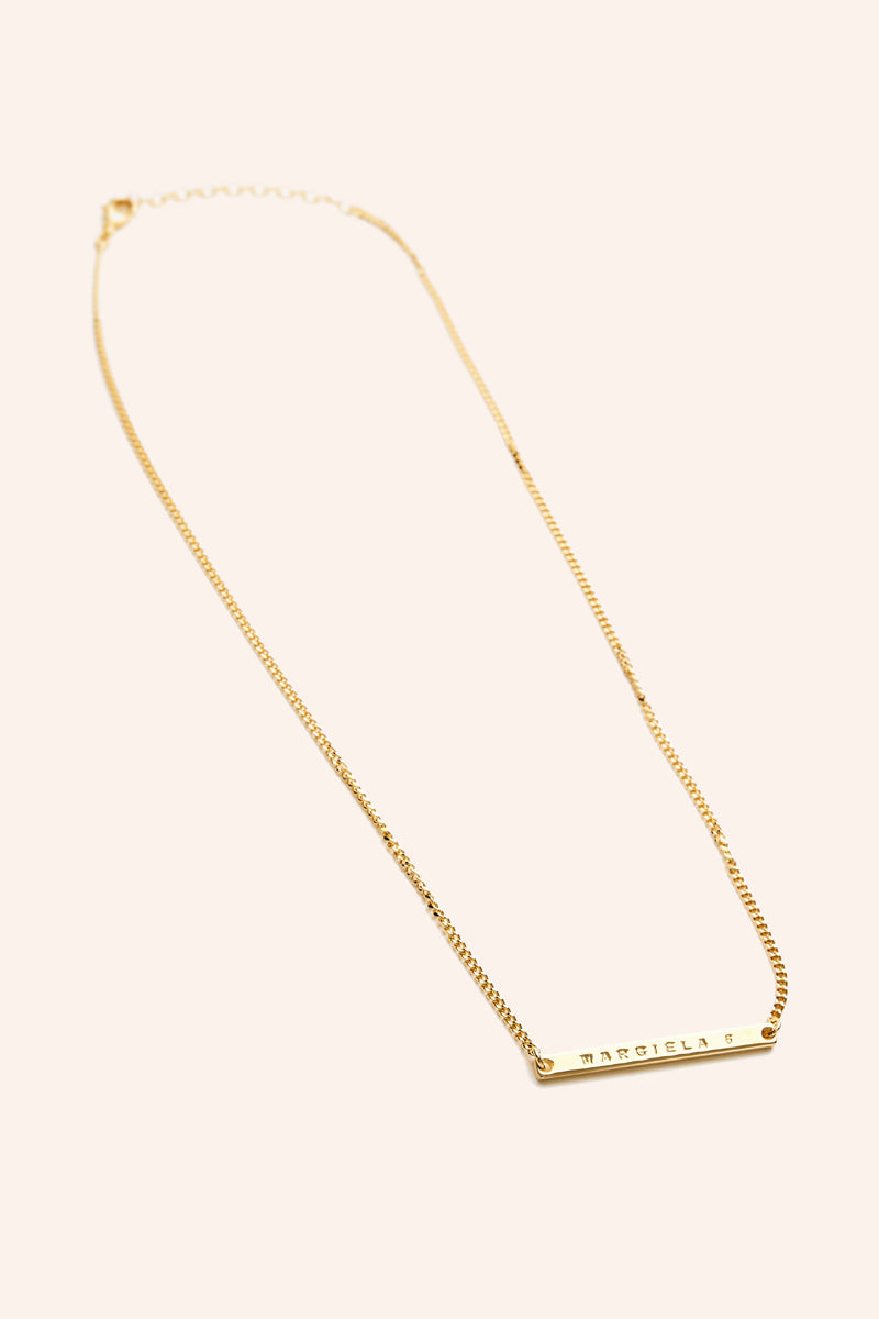 Logo plaque necklace-Gold MM6 MAISON MARGIELA