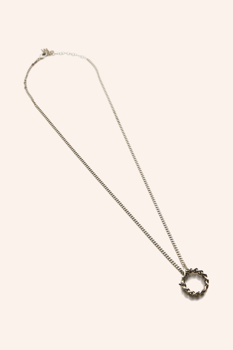Ring pendant necklace-Silver MM6 MAISON MARGIELA