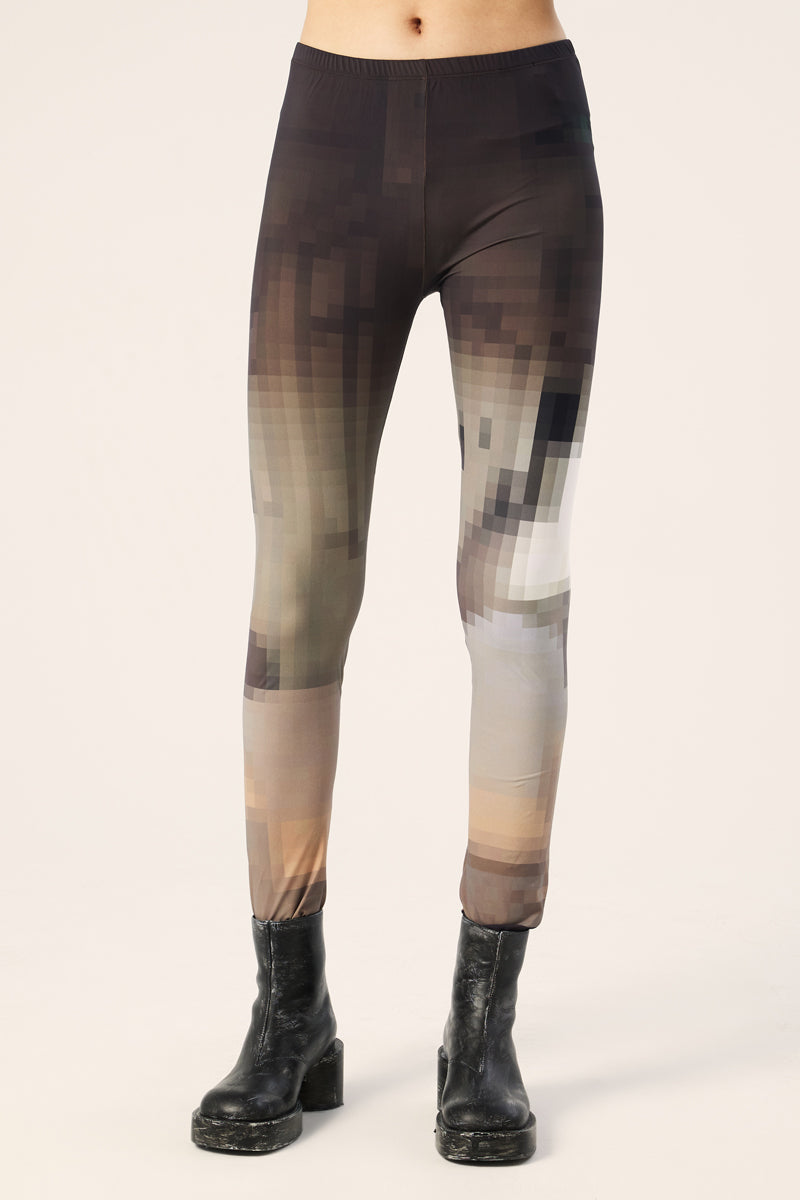 Pixelated leggings-Nutmeg MM6 MAISON MARGIELA