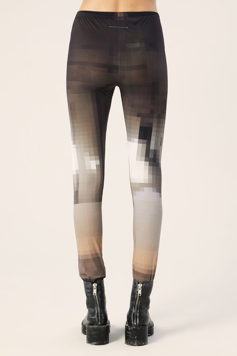 Pixelated leggings-Nutmeg MM6 MAISON MARGIELA