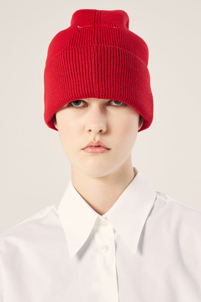 Stitch beanie-Red MM6 MAISON MARGIELA