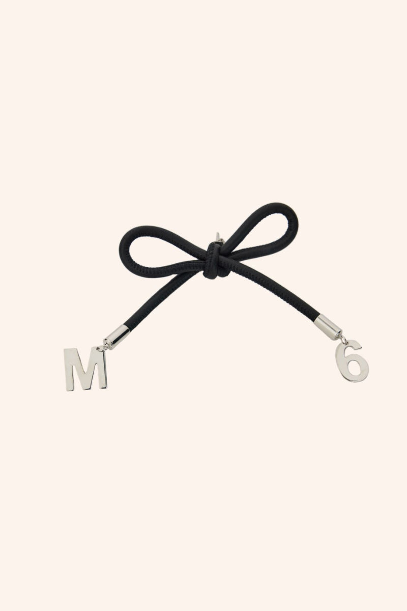 Bow style single earring-Black MM6 MAISON MARGIELA